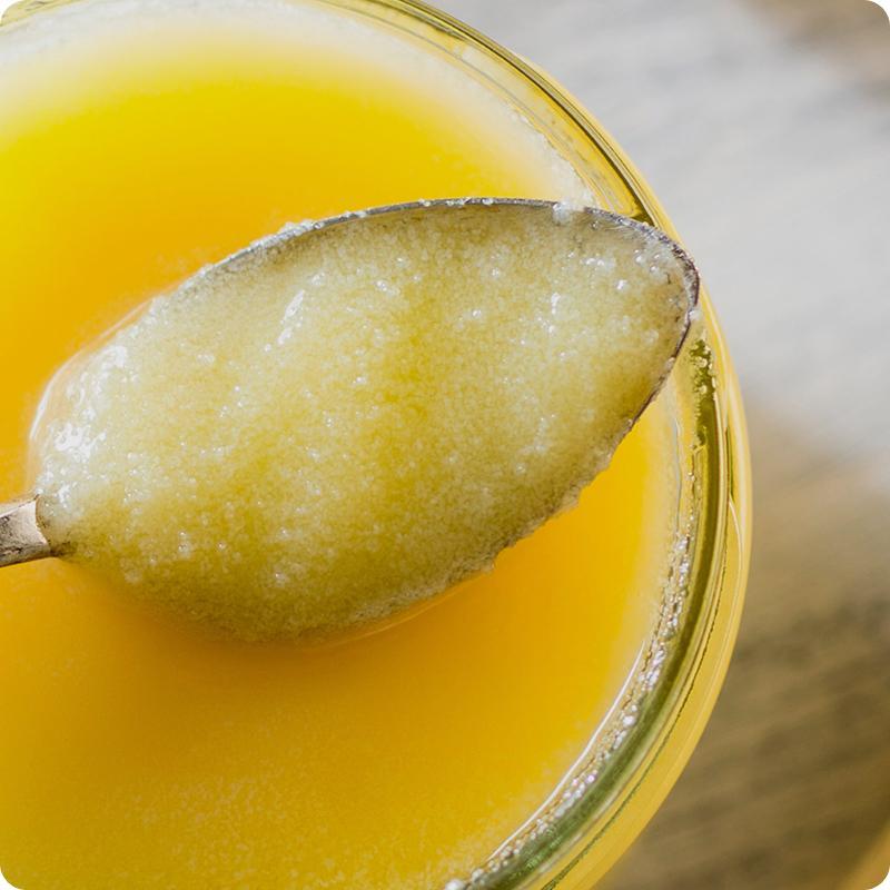 Gheetella obsahuje 15 % Ghee