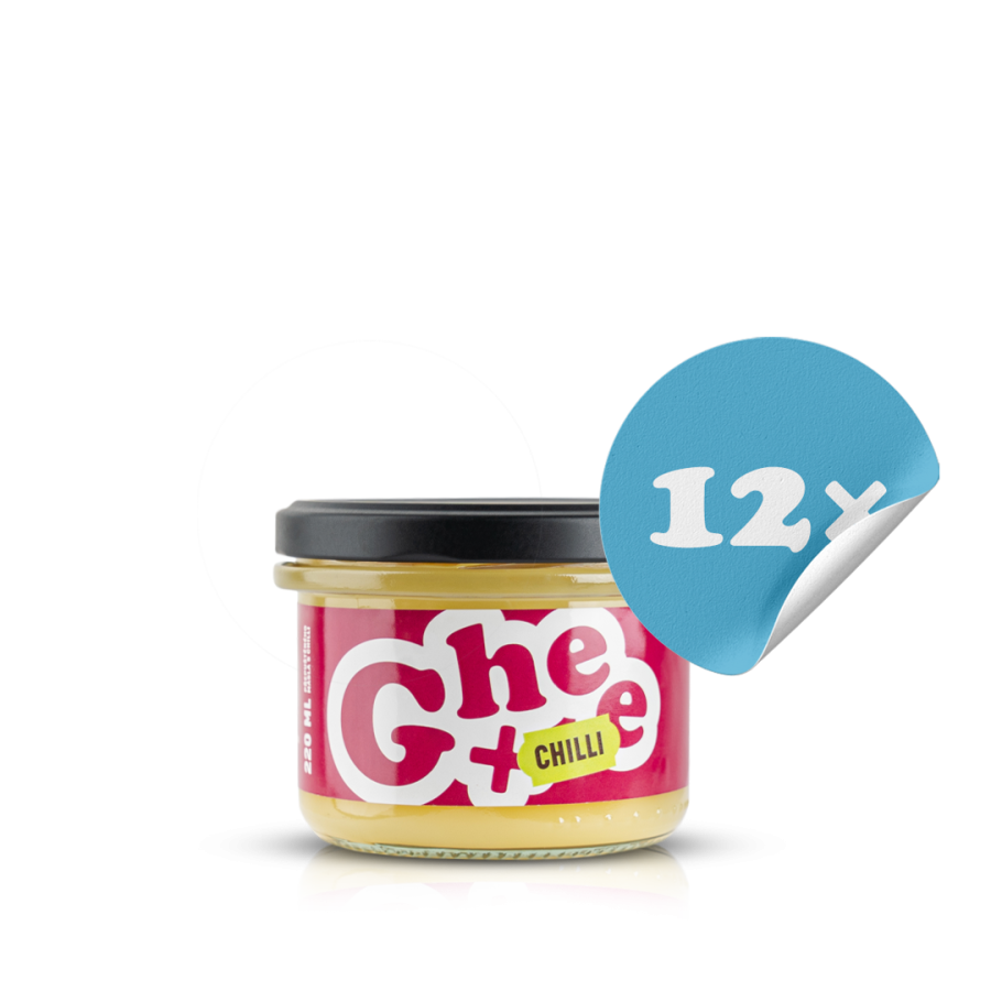 Ghee+ | přepuštěné máslo | 180g chilli - karton 12ks