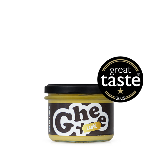 Ghee+ | přepuštěné máslo | 220ml lanýž