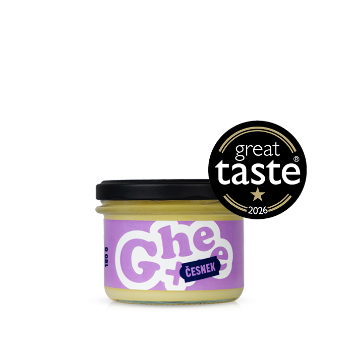 Ghee+ | přepuštěné máslo | česnek 180 g
