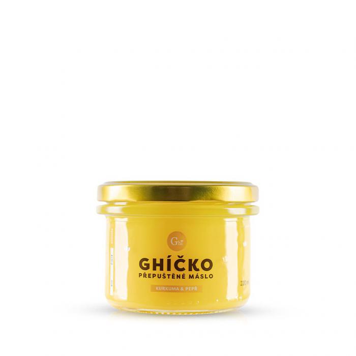 Ghee+ | přepuštěné máslo | 220ml kurkuma & pepř