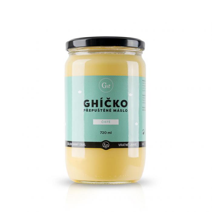 Ghee | přepuštěné máslo | 720ml čisté - Vratné lahve
