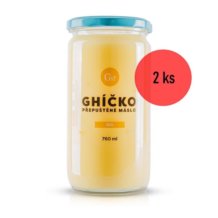 Ghee | přepuštěné máslo | 760ml BIO - Akční Balení 2ks